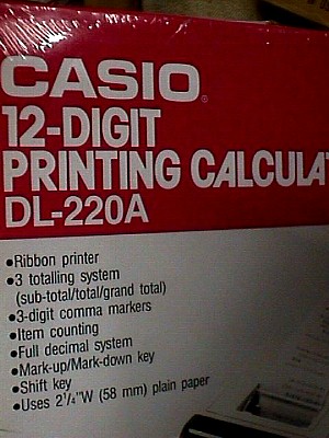 Casio DL-220A Printing Calculator b.JPG (45191 bytes)