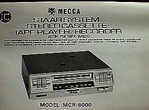 Mecca MCR-6000 Stereo Cassette Player Recorder.JPG (32290 bytes)