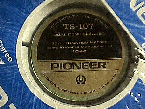 Pioneer TS-107 Dual Cone Speakers.JPG (36689 bytes)