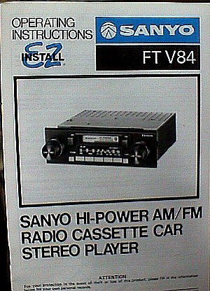 Sanyo FT V84 Hi Power AM-FM Cassette Stereo.JPG (60908 bytes)