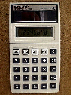 Sharp EL-240S Solar Cell Calculator a.JPG (60618 bytes)